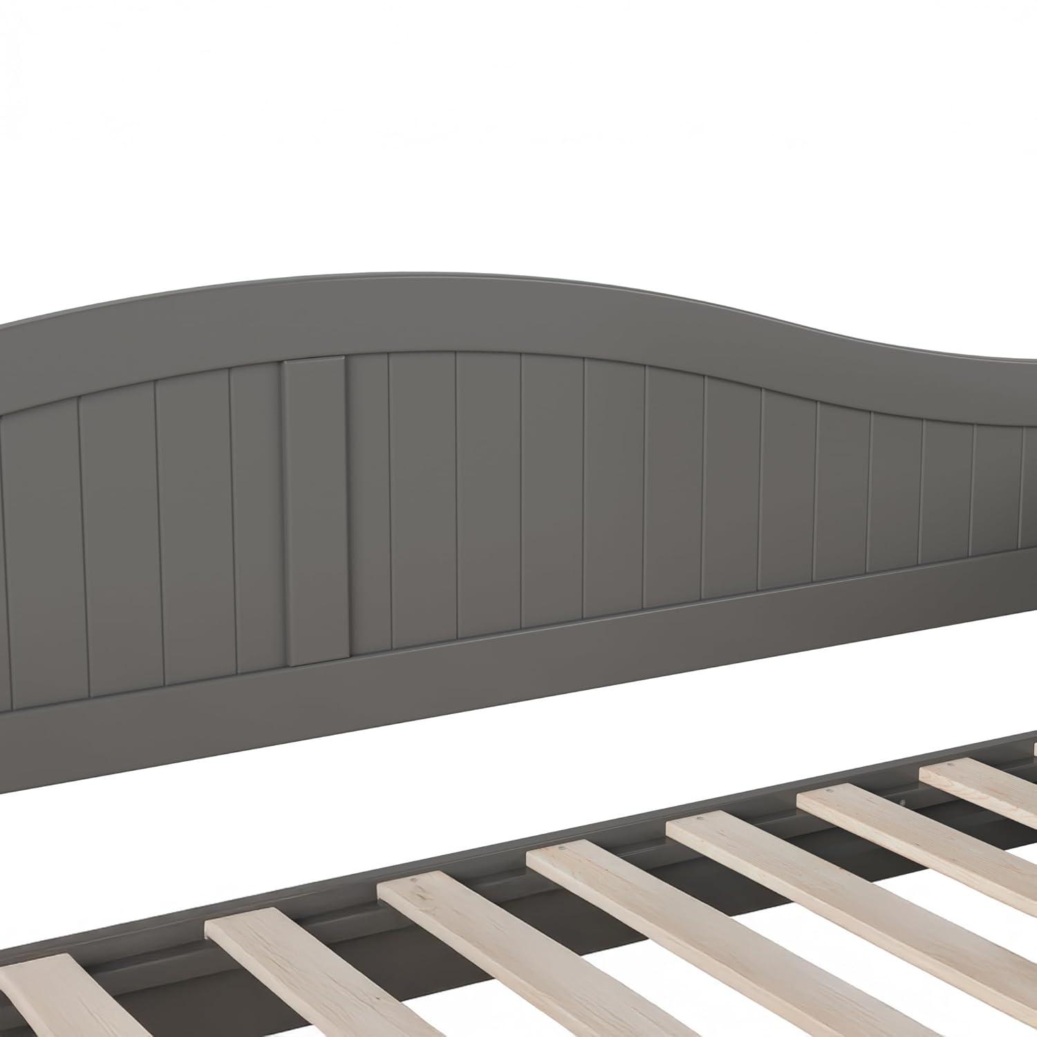 AFI Nantucket Twin Wood Daybed with Set of 2 Drawers in Grey