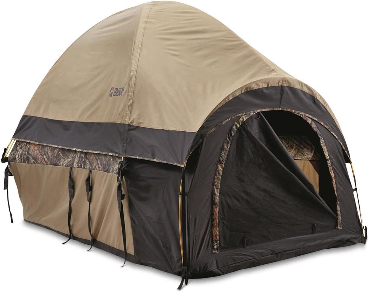 Guide Gear Aluminum Frame Premium Pickup Truck Bed Tent for Camping and Hunting, Outdoors, Bathtub Floor, Cabin Access, Full Size 92 x 60 x 64 inch