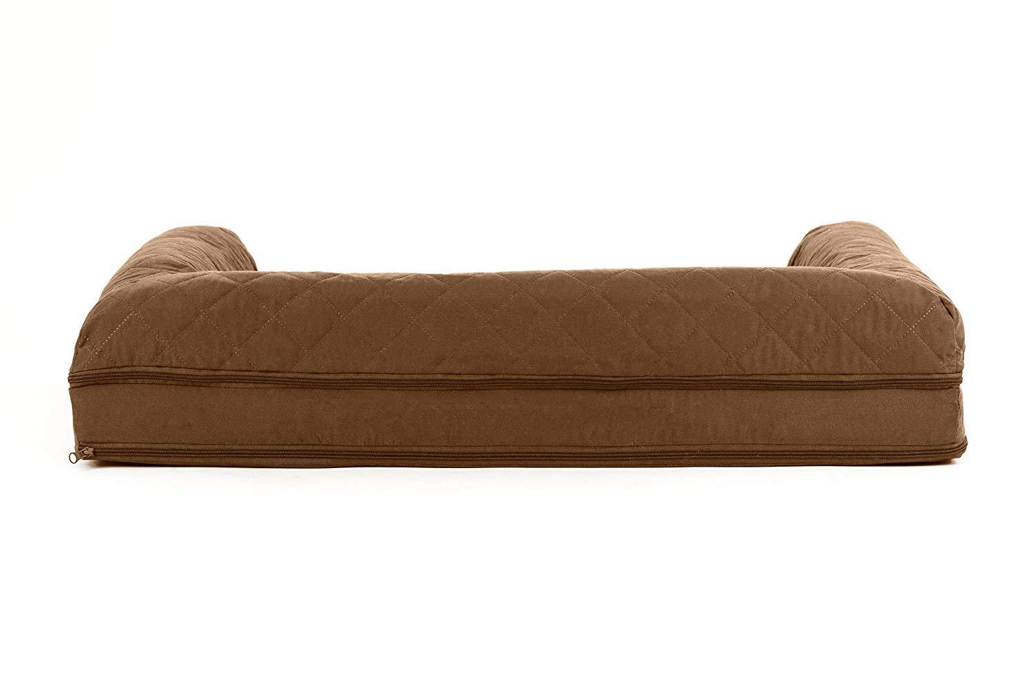 Quilted Orthopedic Bolster Sofa Pet Bed
