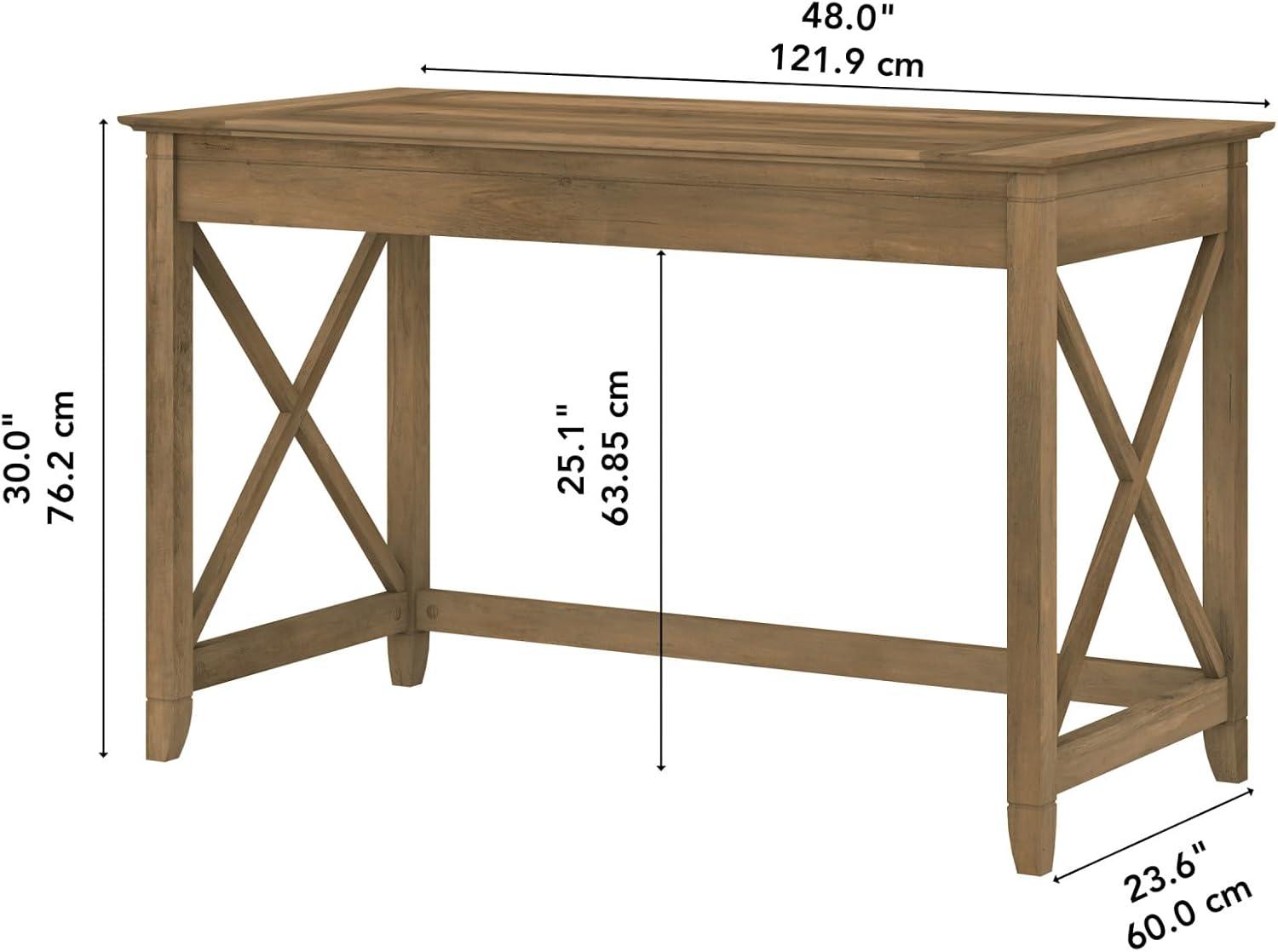 Key West 48W Writing Desk in Reclaimed Pine - Engineered Wood