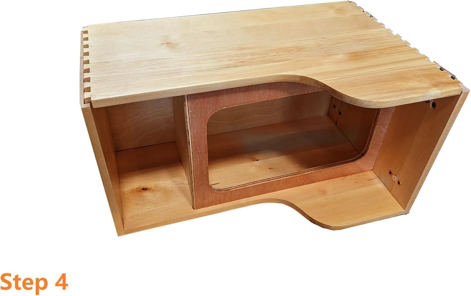 D.I.Y Kitchen Pull Out Trash Can System Wooden Frame Rollout Cabinet Organizer 11''Width (Trash Can Not Included)