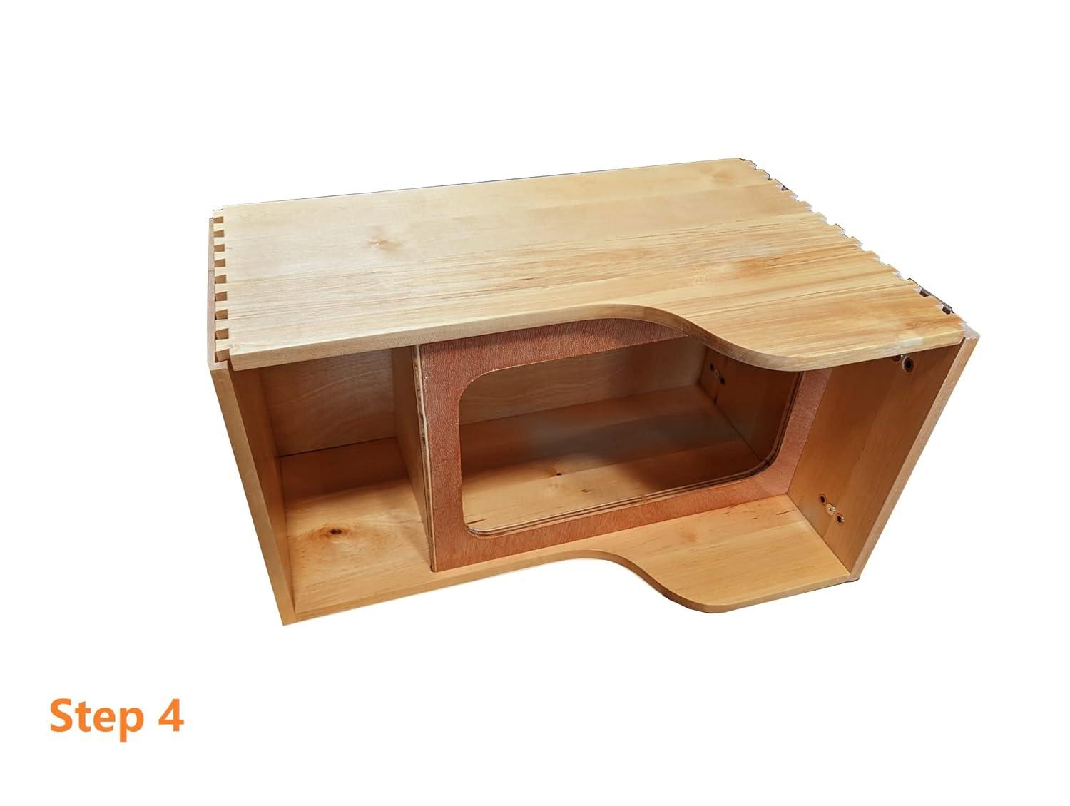 D.I.Y Kitchen Pull Out Trash Can System Wooden Frame Rollout Cabinet Organizer 11''Width (Trash Can Not Included)