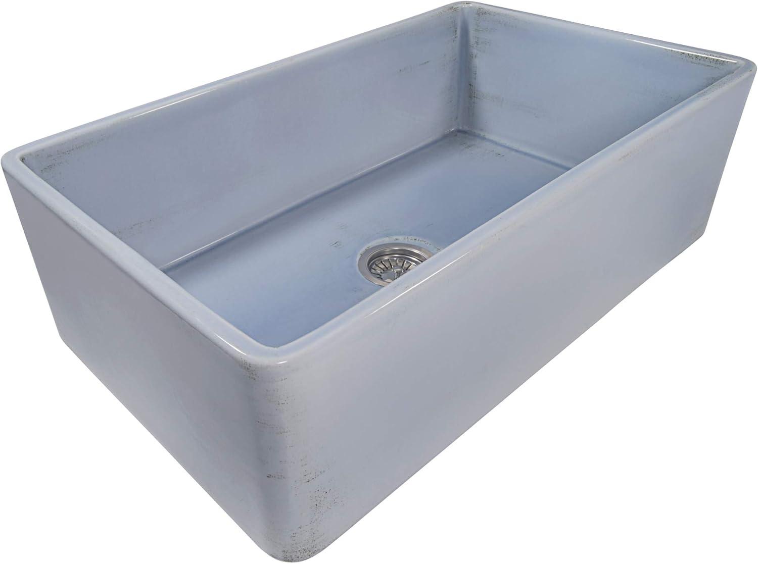 Ruvati 33 inch Fireclay Farmhouse Apron-Front Kitchen Sink Reversible
