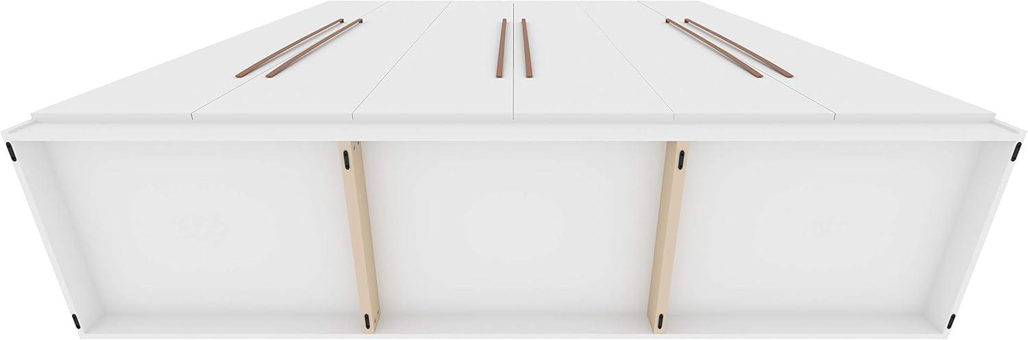 Gramercy Wardrobe Armoire Closet White - Manhattan Comfort: Bedroom Storage, 2 Drawers, 6 Doors