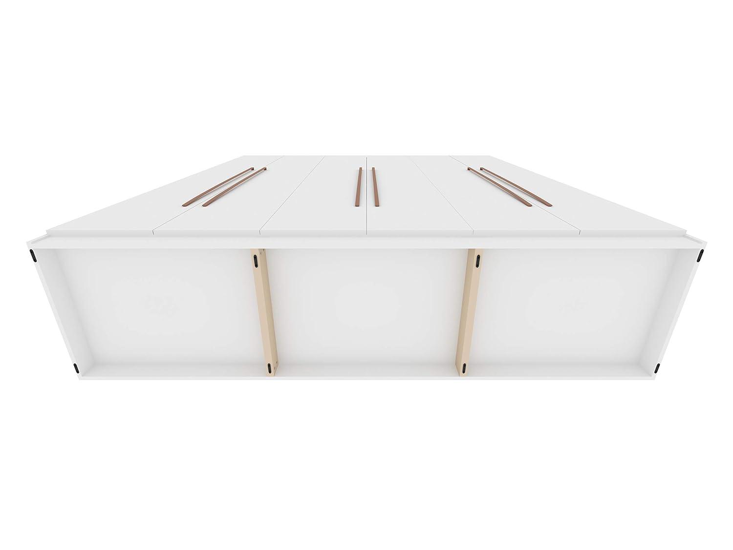 Gramercy Wardrobe Armoire Closet White - Manhattan Comfort: Bedroom Storage, 2 Drawers, 6 Doors