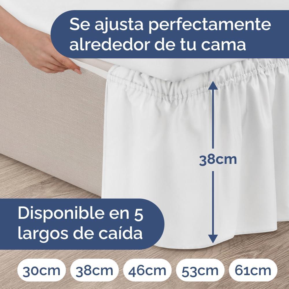 CGK Linens Ruffled Elastic Wrap Around Tailored Bed Skirt