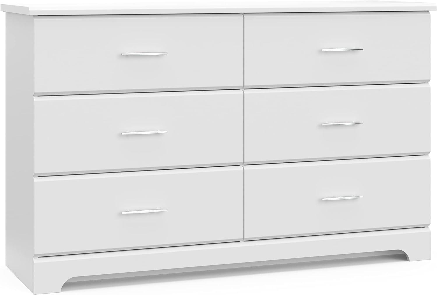 Brookside White 6-Drawer Nursery Double Dresser - GREENGUARD Certified