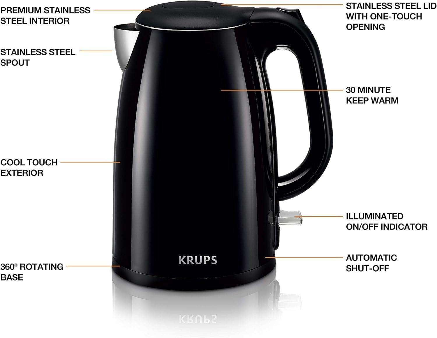 Krups 1.5 qt. Stainless Steel Electric Tea Kettle