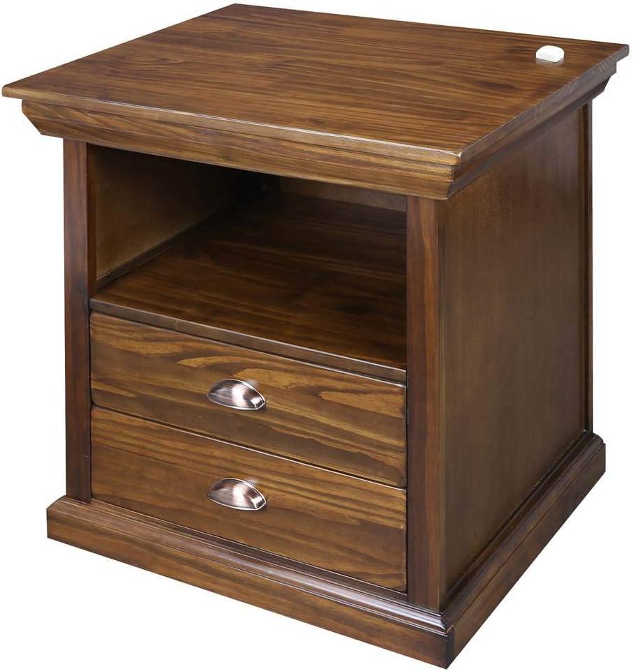 Lincoln Nightstand with Concealed Compartment, Concealment Furniture - Mocha