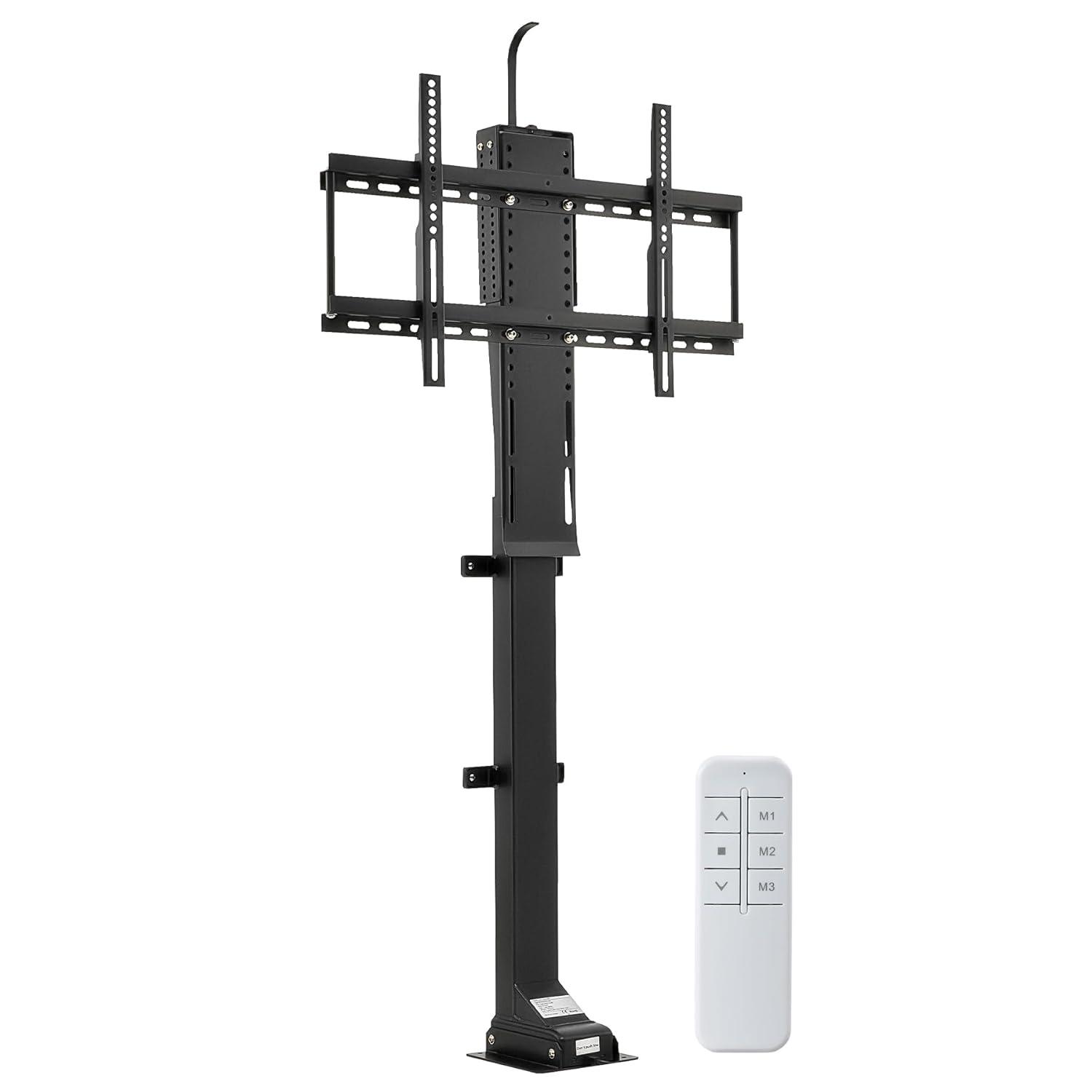 Black Motorized TV Lift for 32" to 70" TVs with Remote Control