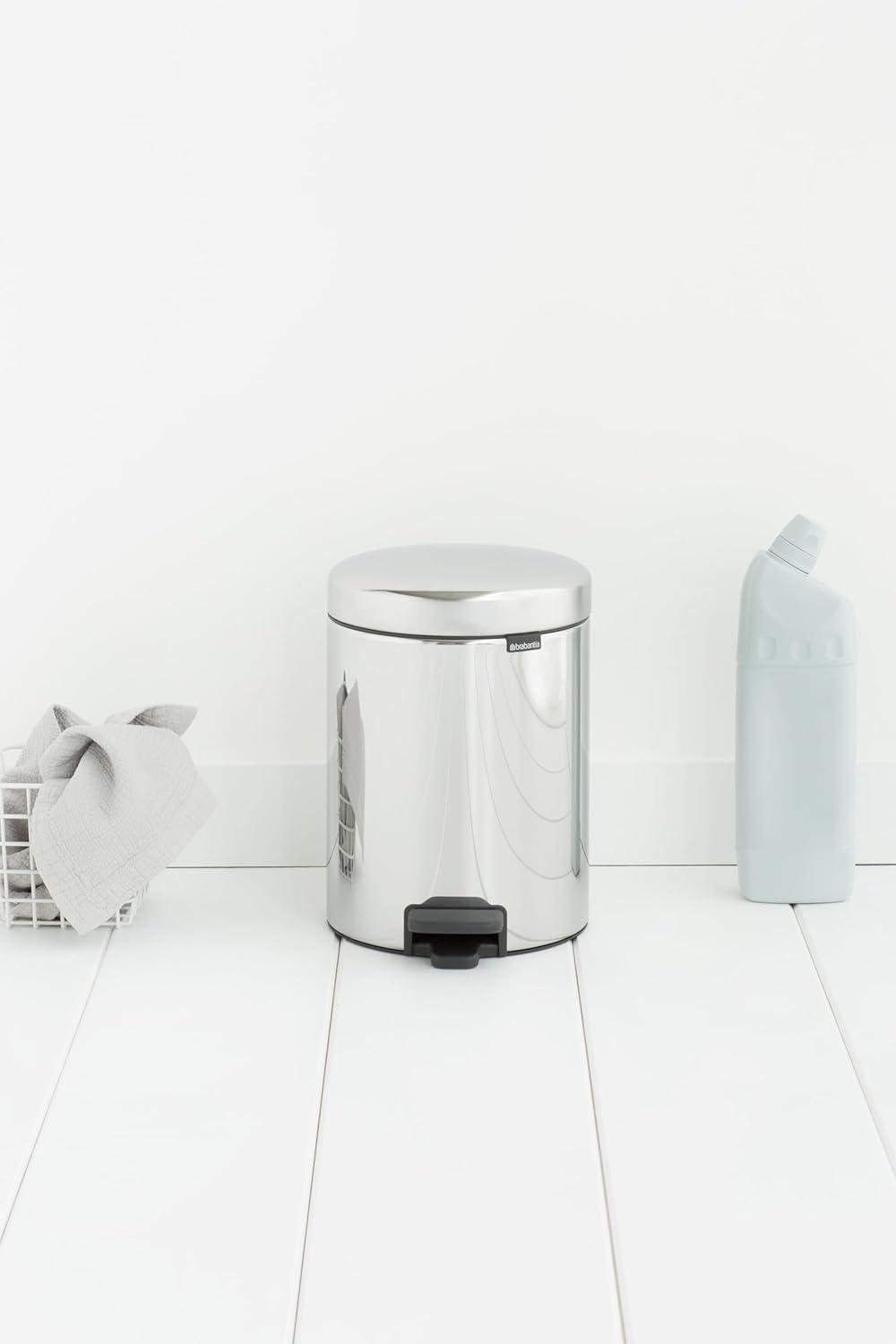 Brabantia NewIcon Step On Trash Can, 1.3 Gallon (5 Liter)