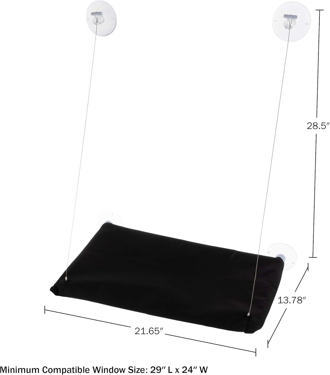 Petmaker PETMAKER Cat Window Perch for Large Cats, Black