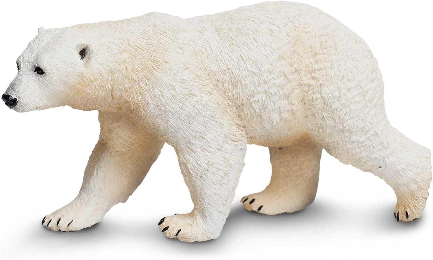 Safari Ltd. Polar Bear Figurine - Lifelike 4.75" Figure - Educational Toy for Boys, Girls, and Kids Ages 1+