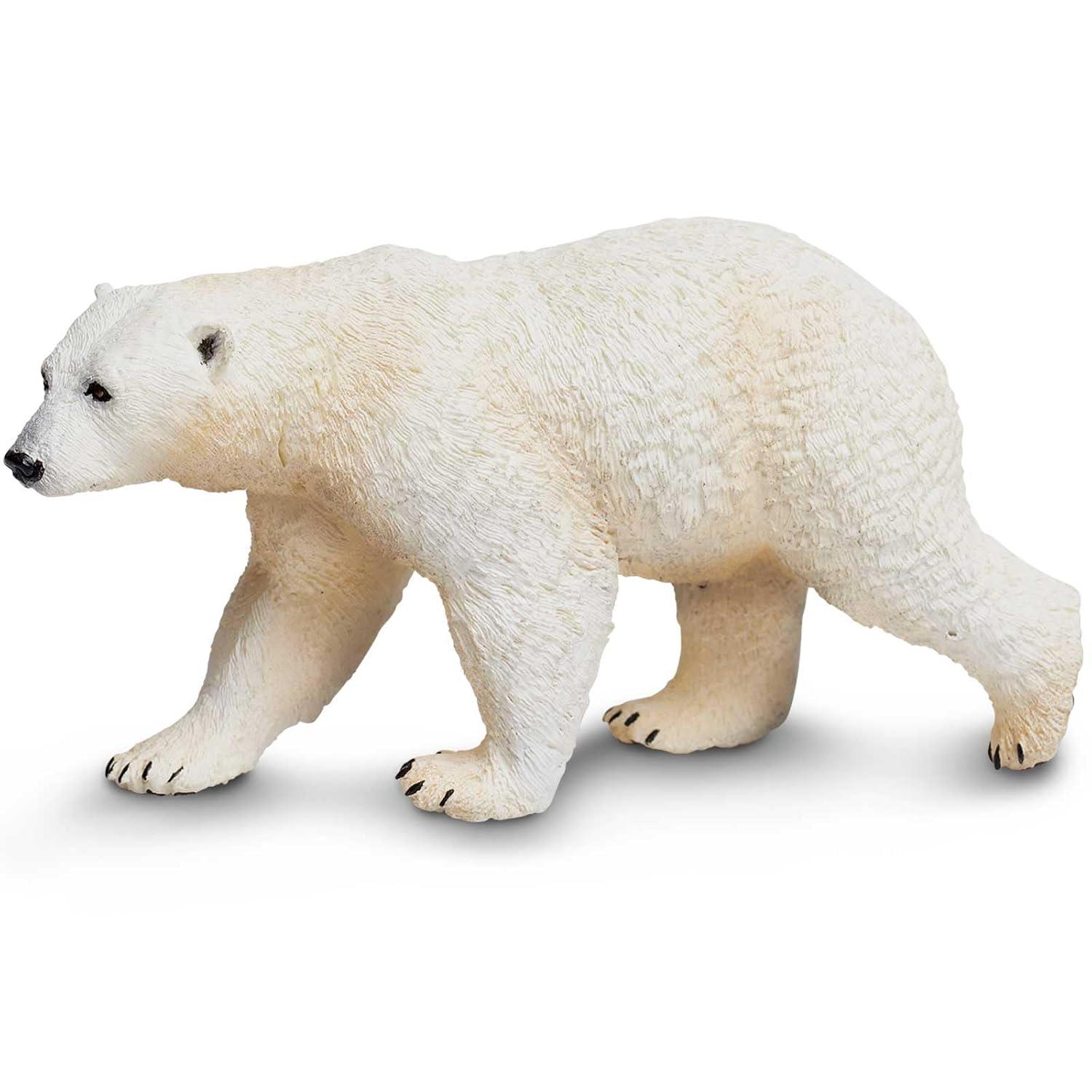 Safari Ltd. Polar Bear Figurine - Lifelike 4.75" Figure - Educational Toy for Boys, Girls, and Kids Ages 1+