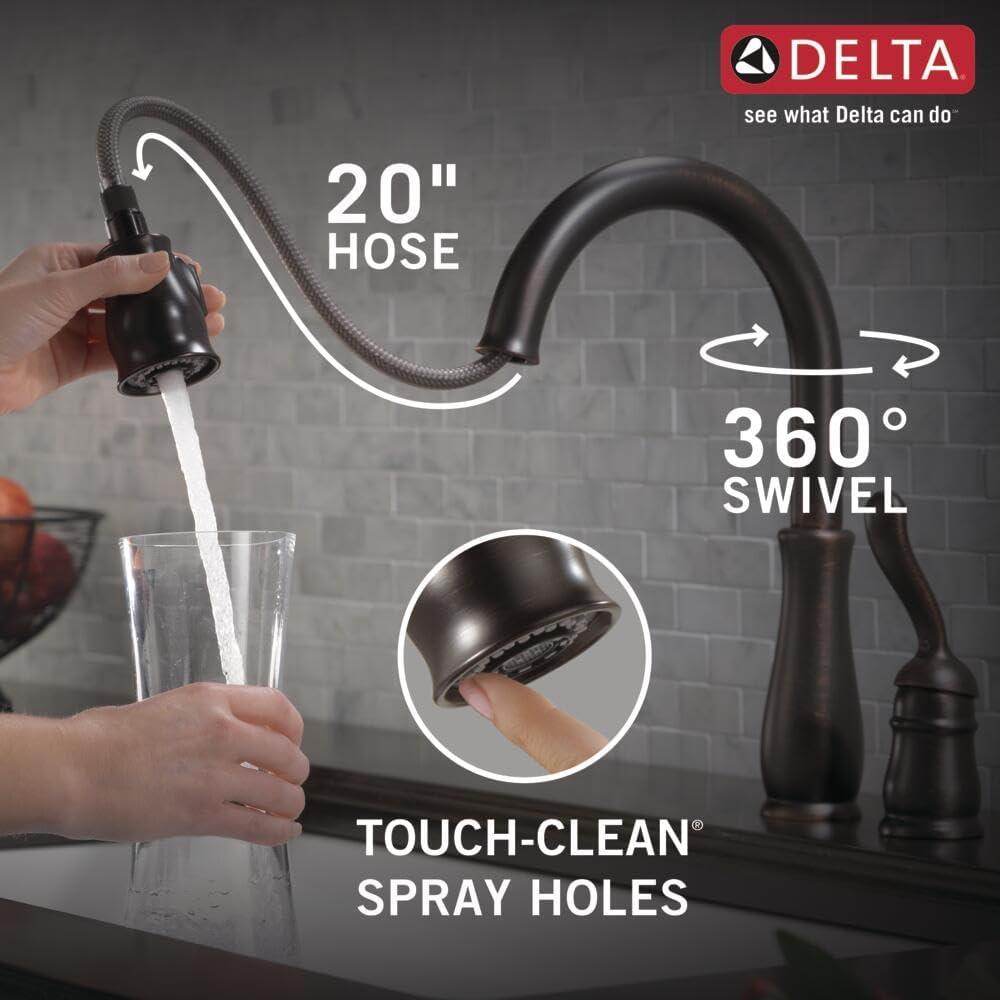 Leland Pull Down Sprayer Kitchen Sink Faucet, Single Handle Kitchen Faucet