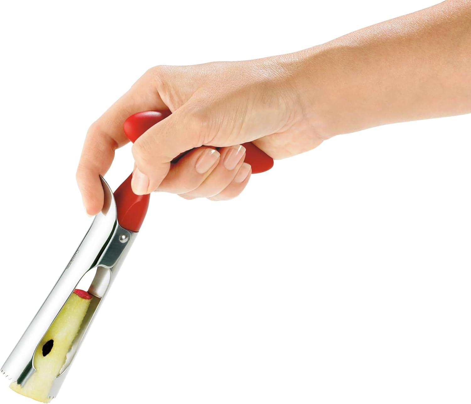 Cuisipro Apple Corer Handy Tool Ergonomic Handle Lever Release Red