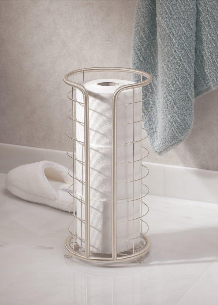 mDesign mDesign Metal Toilet Paper Holder Stand, Freestanding 3 Roll Reserve 5UY50Y