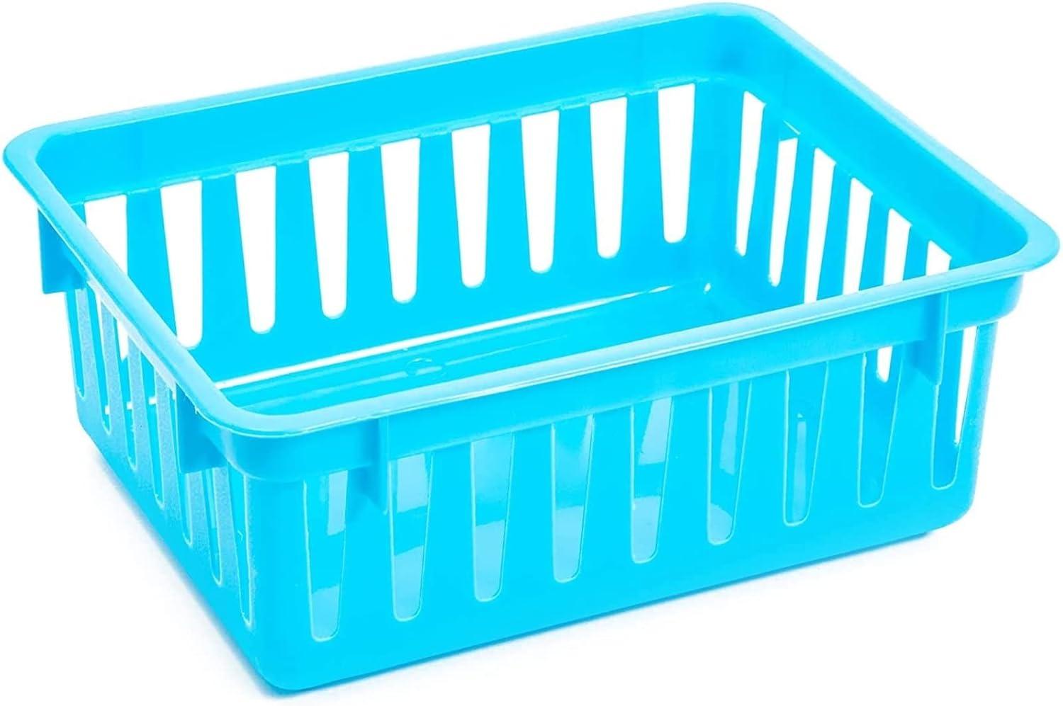 Bright Creations 12-Pack Small Plastic Classroom Storage Bins for Organization, Baskets for Kids', 6 Colors, 6.2 x 4.8 x 2.4 inches