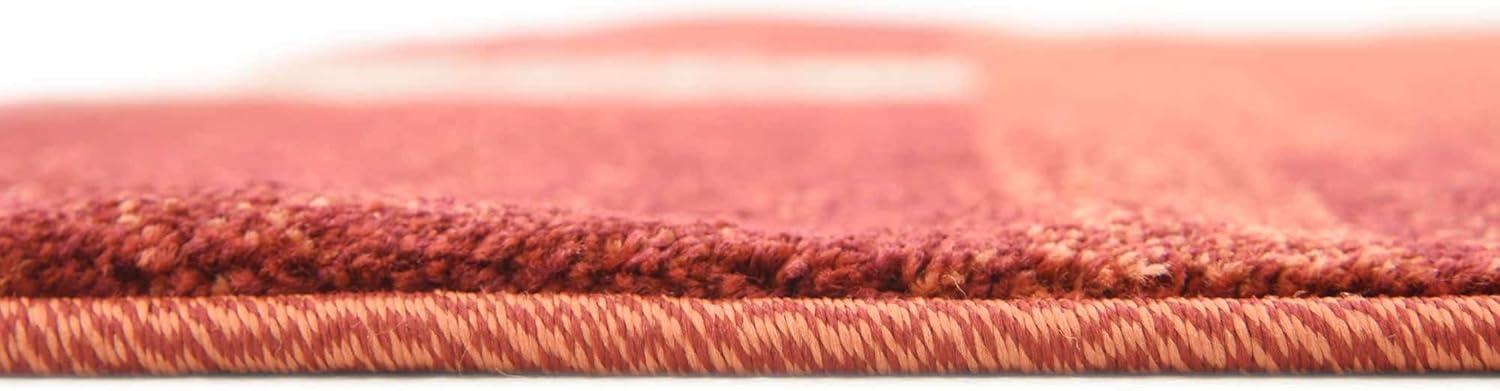 Unique Loom Del Mar Collection Area Rug - Sarah (7' 10" Square Terracotta/Rust Red)