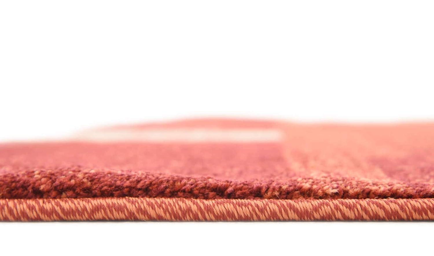 Unique Loom Del Mar Collection Area Rug - Sarah (7' 10" Square Terracotta/Rust Red)