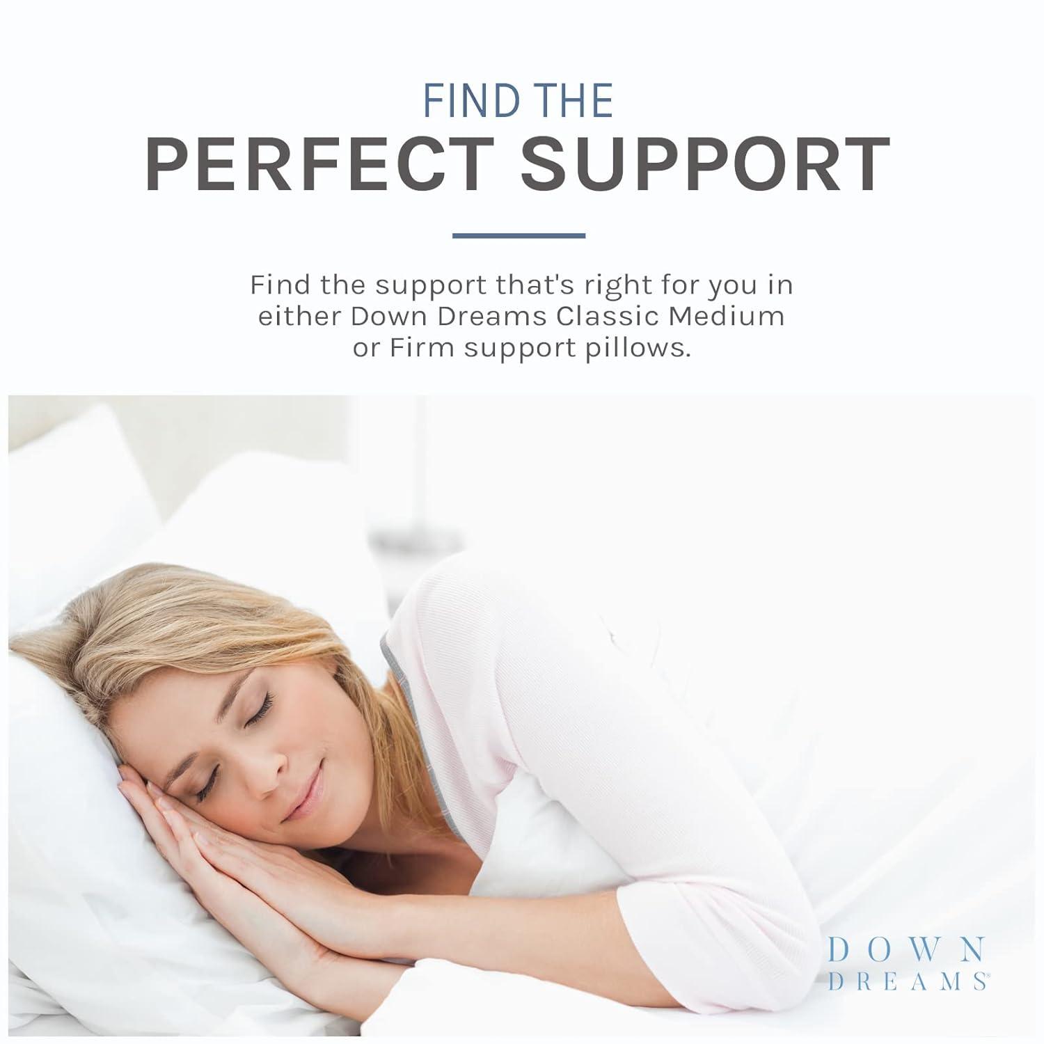 Down Dreams Manchester Mills Classic Pillows - Queen/Medium Support, 2-Pack