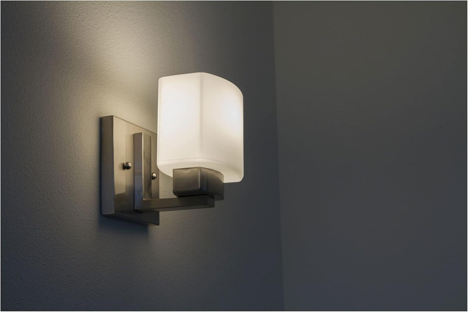 Dove Creek 6'' Satin Nickel Dimmable Vanity Wall Sconce with Frosted Glass