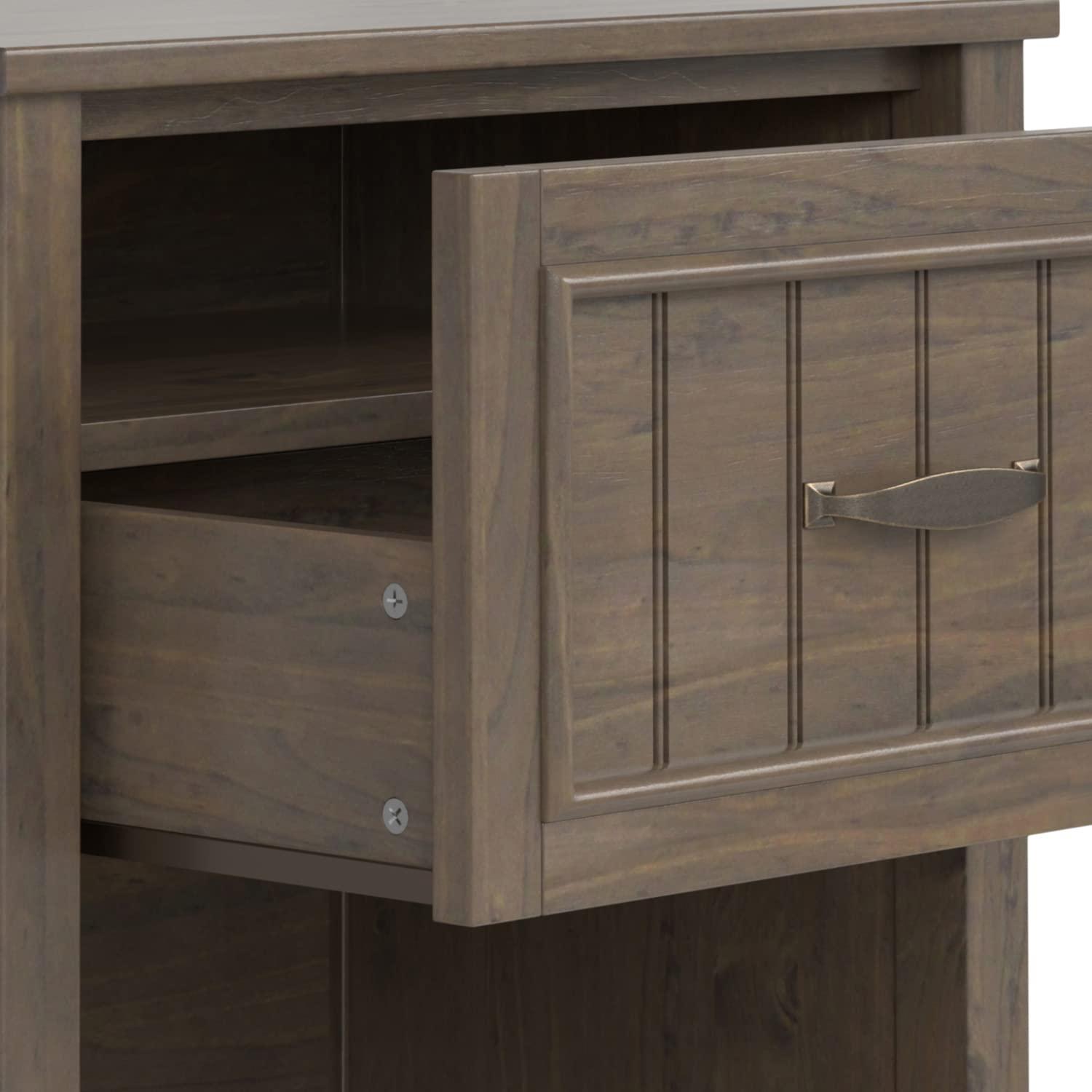 Simpli Home 24"W Solid Wood Bedside Table with Drawer