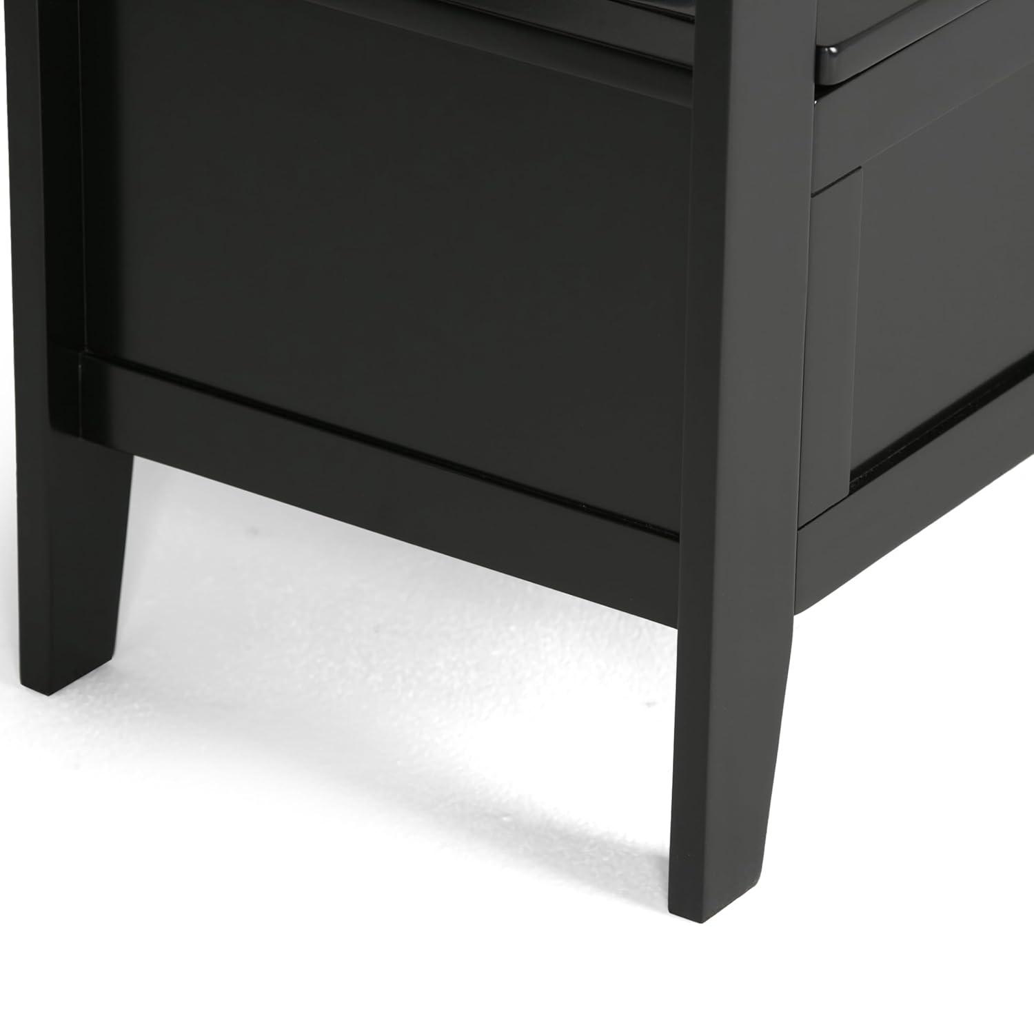 Simpli Home Adams Solid Wood Entryway Lift Top Storage Bench