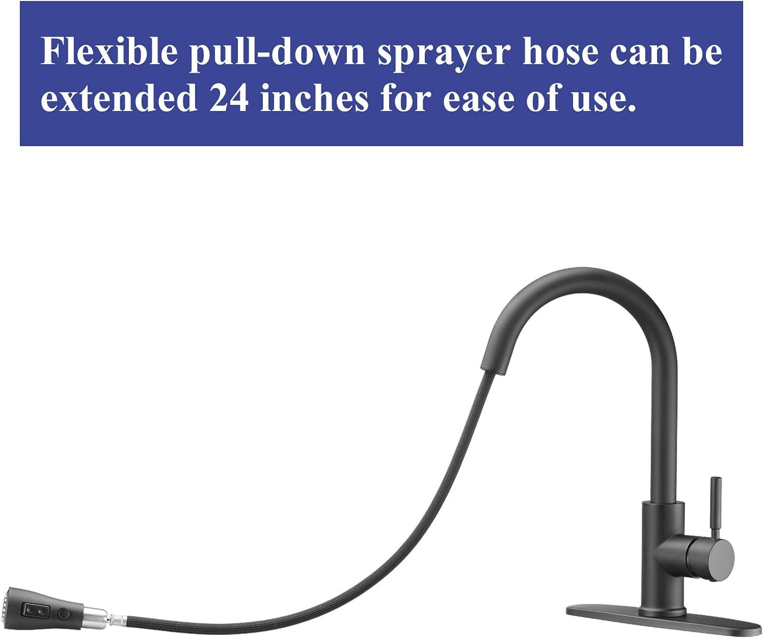 Babevy Pull Down Kitchen Faucet