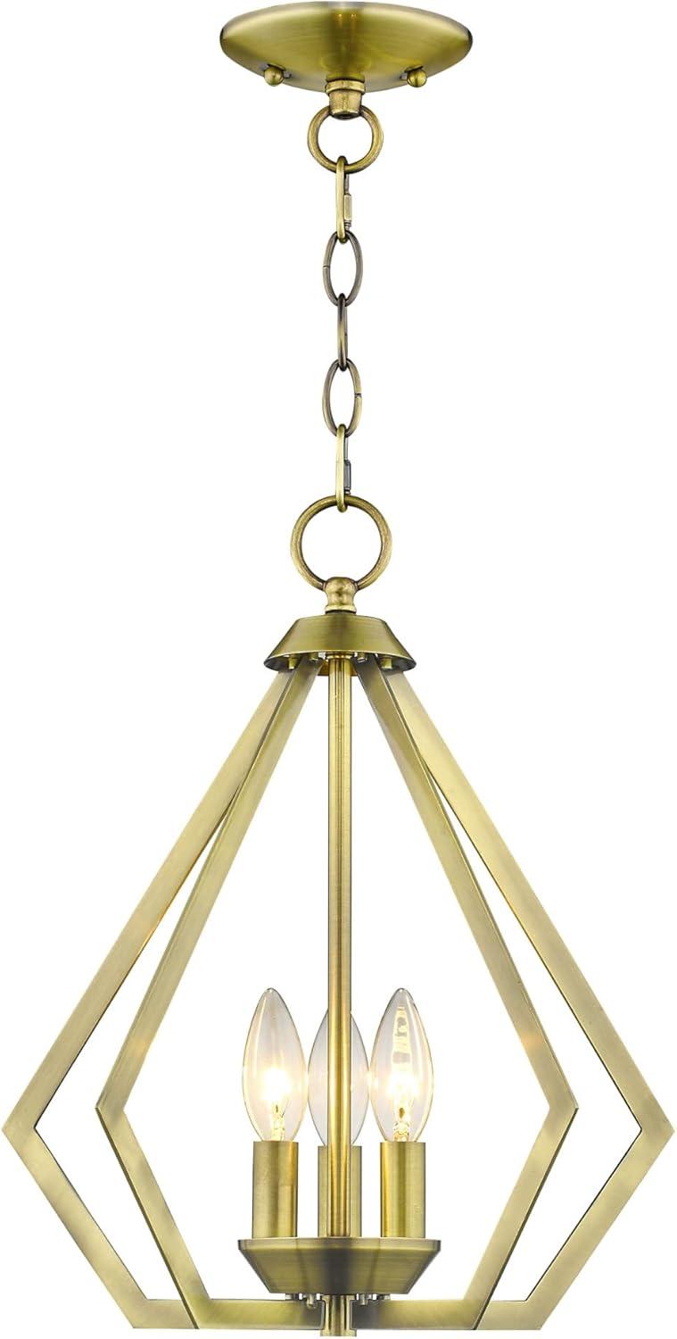 Livex Lighting Prism 3 - Light Chandelier in  Antique Brass