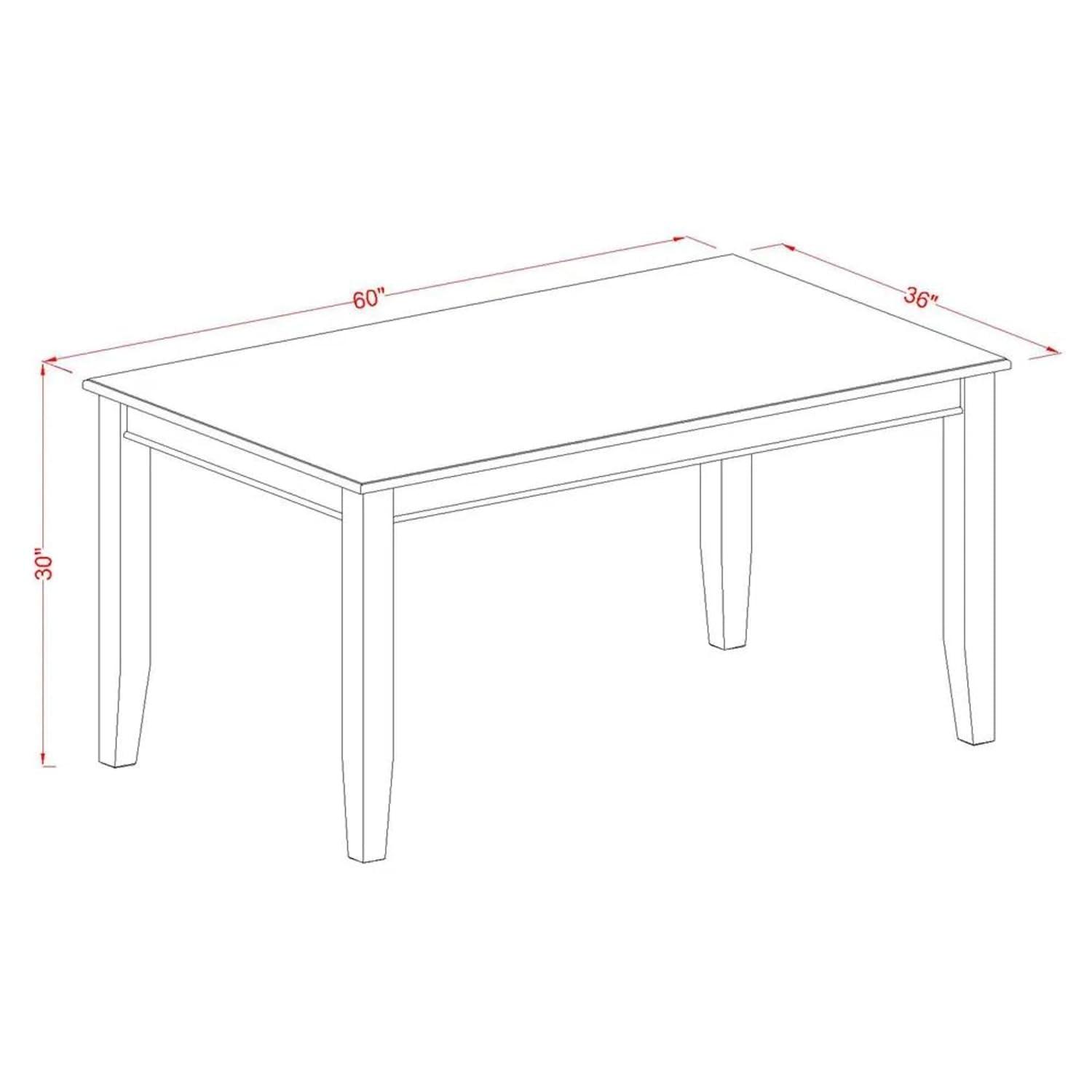 Wooden Imports Furniture DU-T-BLK Dudley Rectangular Dining Table - Black