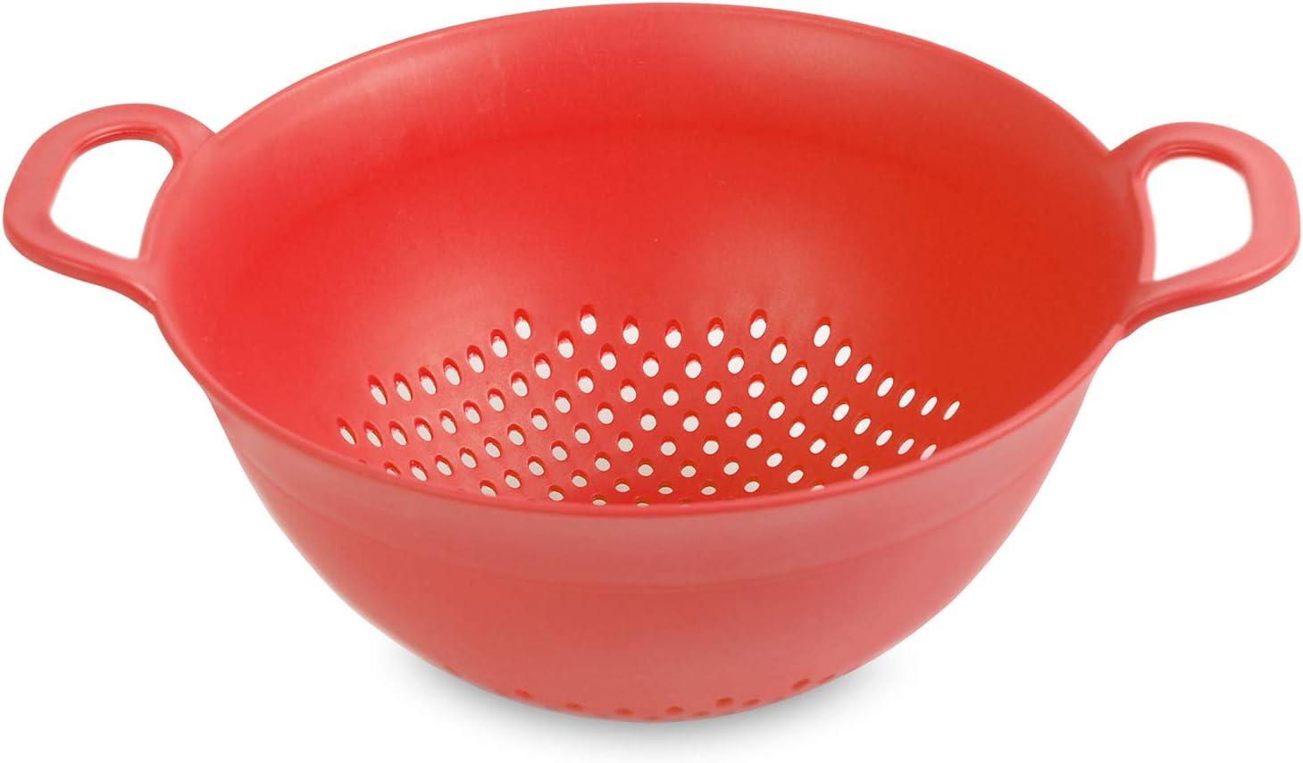 Plastic Strainer Colanders Set (3 Pack) (Red)