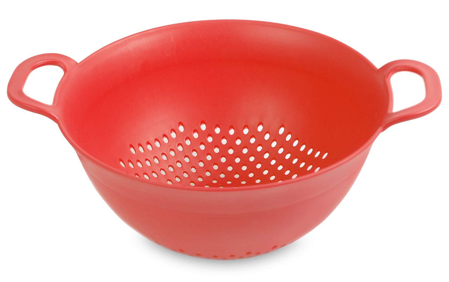 Plastic Strainer Colanders Set (3 Pack) (Red)