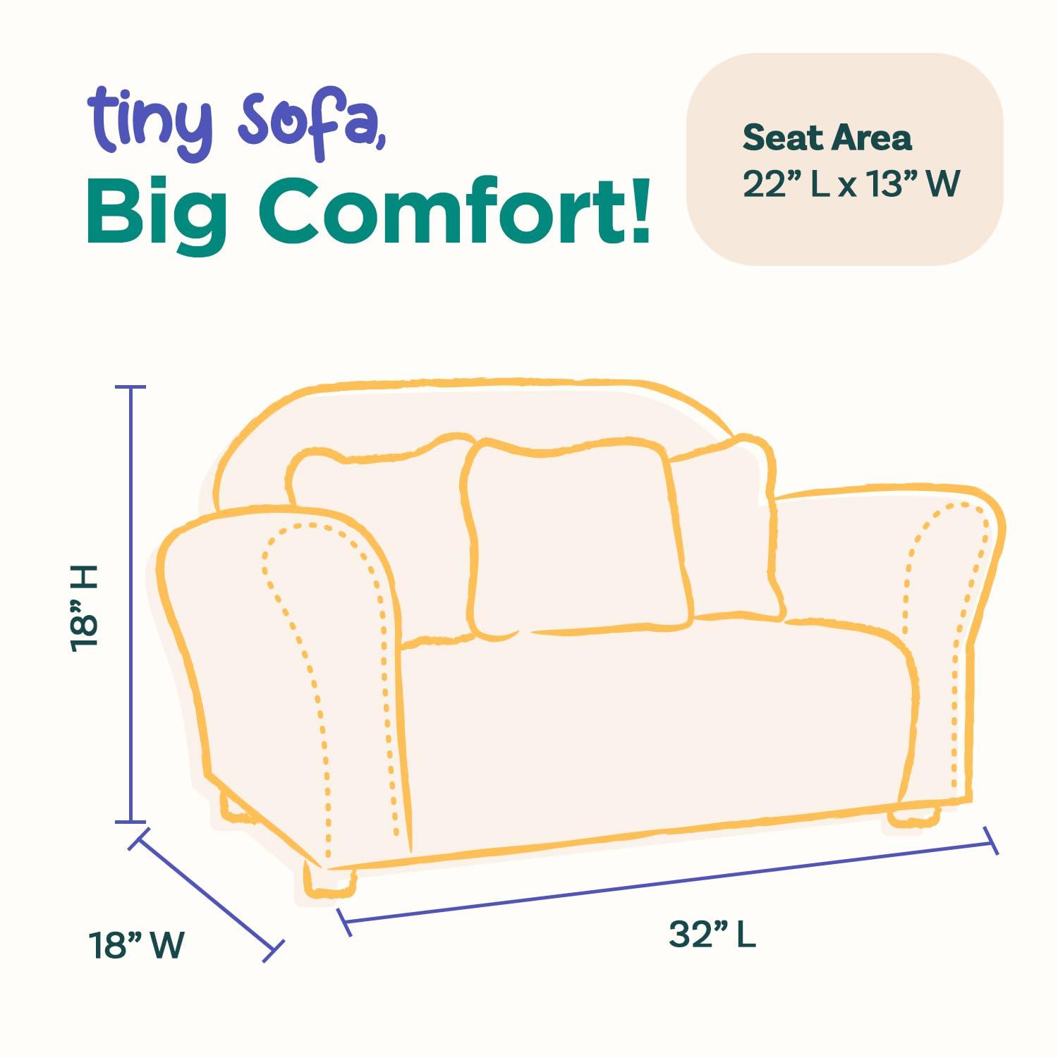 Keet Keet Plush Sofa Microsuede Charcoal/Gray