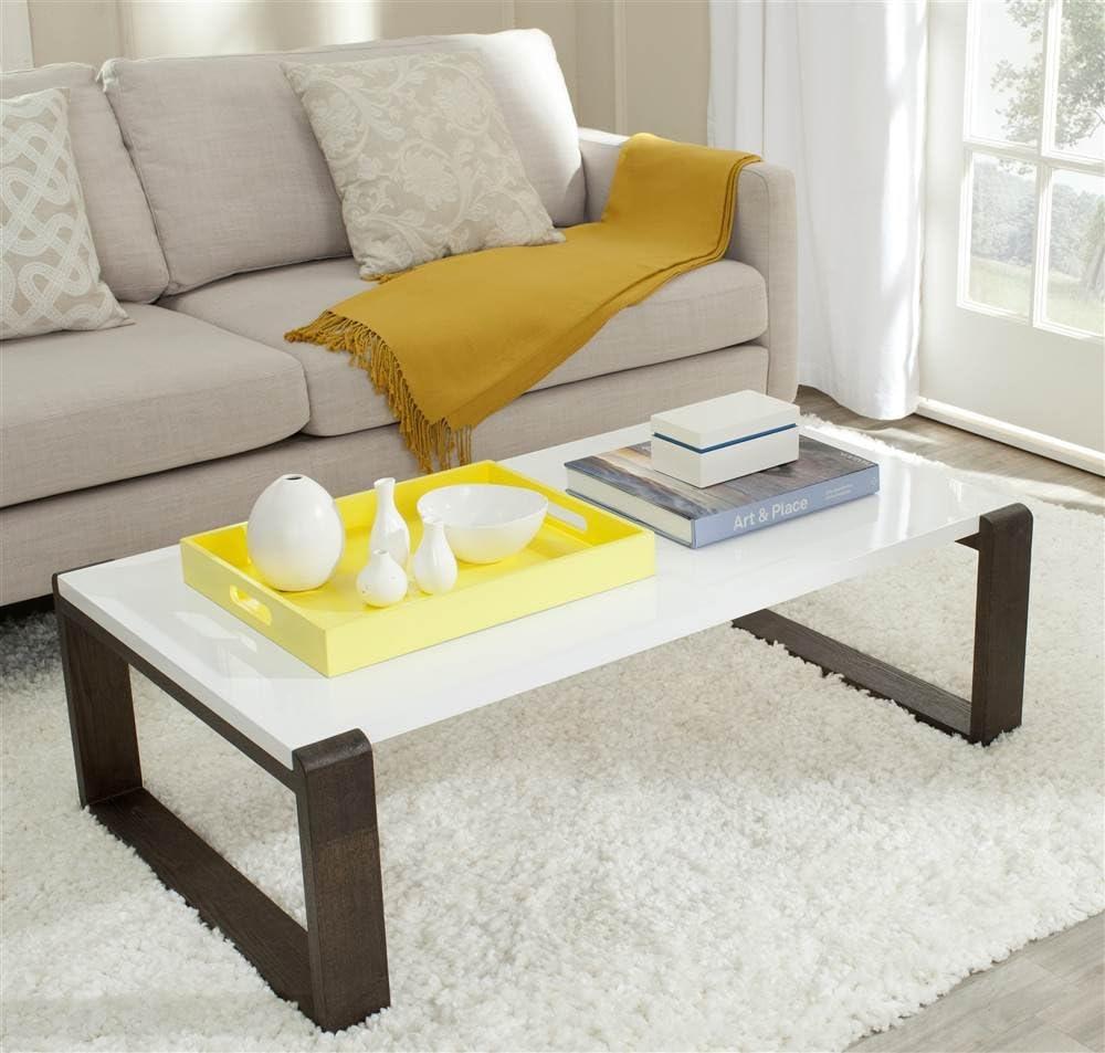 Bartholomewith Coffee Table - White/Grey - Safavieh