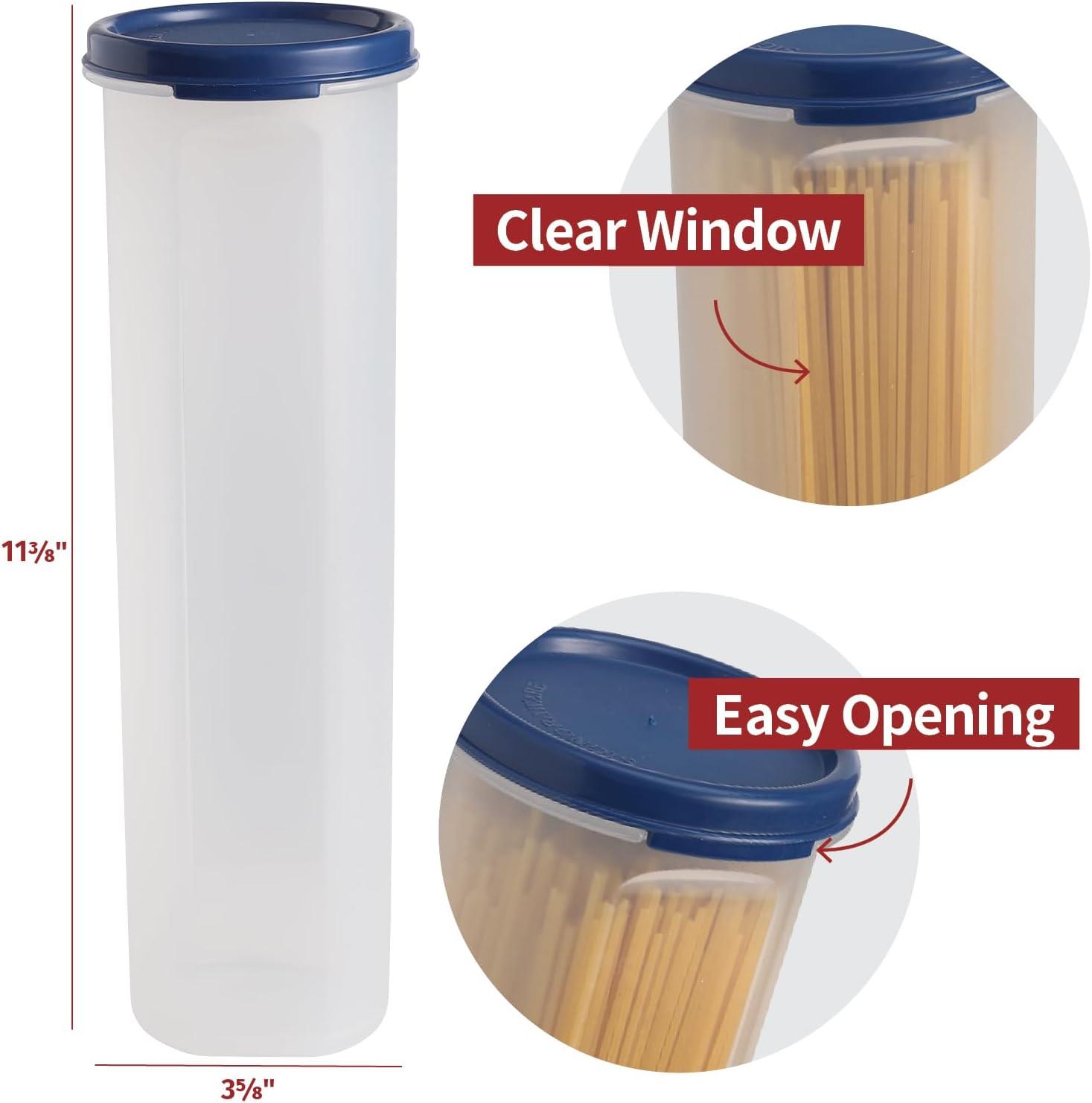 Blue BPA-Free Plastic Airtight Storage Container Set, 2-Pack