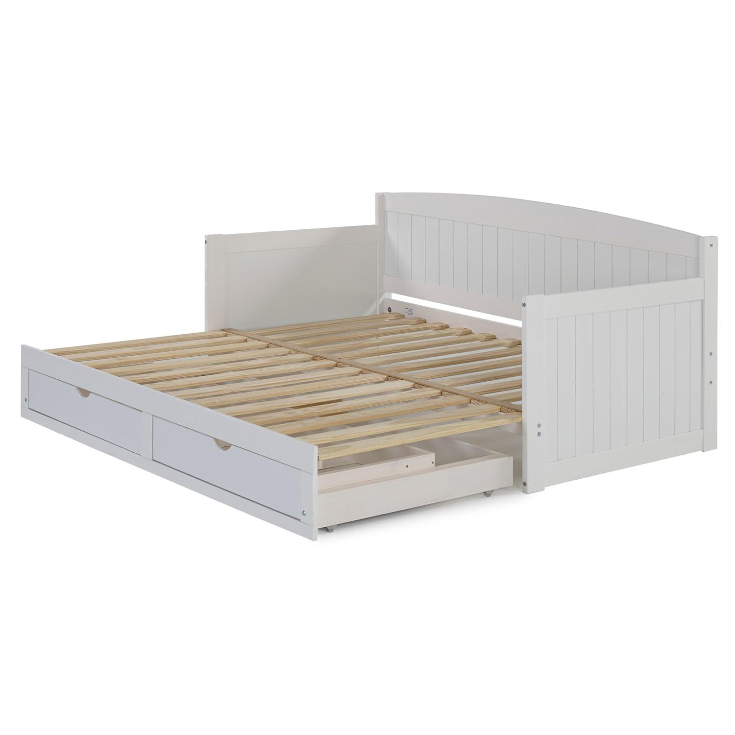 Alaterre Furniture King Harmony Kids' Daybed with Conversion White