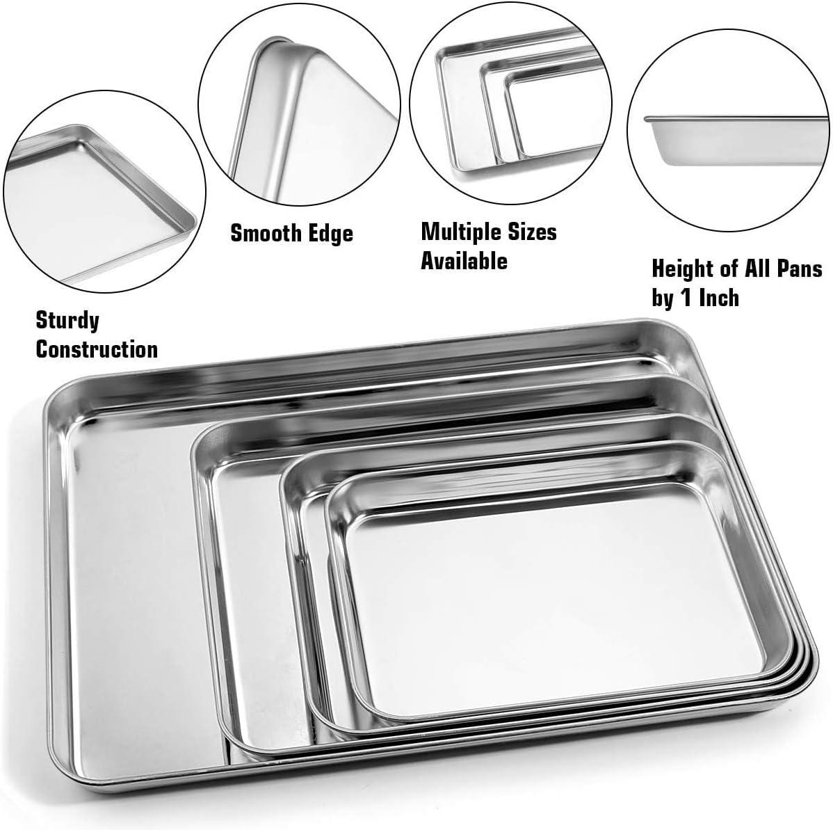 Stainless Steel Non-Stick Baking Sheet Set of 4