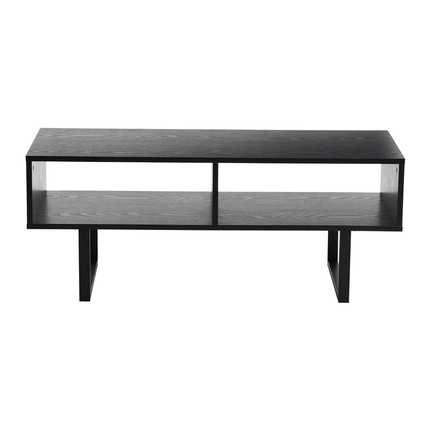 Household Essentials Jamestown TV Stand: Engineered Wood, Iron Frame, for 42" TVs Ashwood