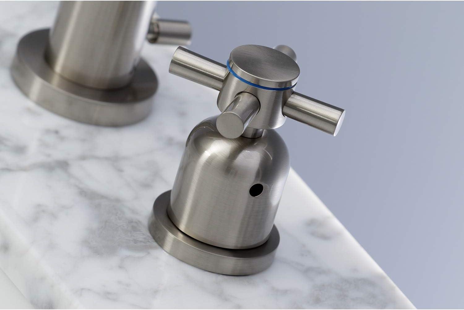 Concord Brushed Nickel 10'' Modern Widespread Bathroom Faucet