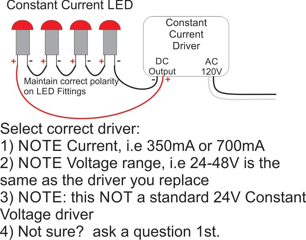 350mA Constant Current 1-8 Watt DC LED Driver Transformer UL Approved