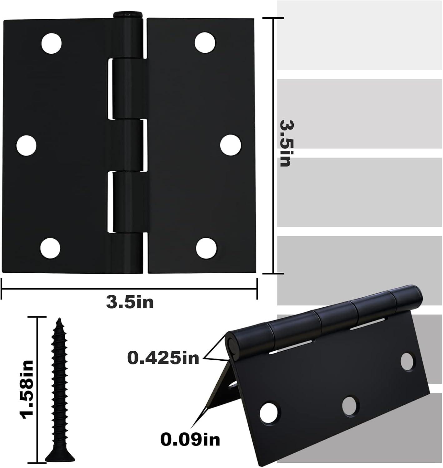 Design House 3.5" H x 3.5" W Butt Bearing Door Hinges (Set of 3)
