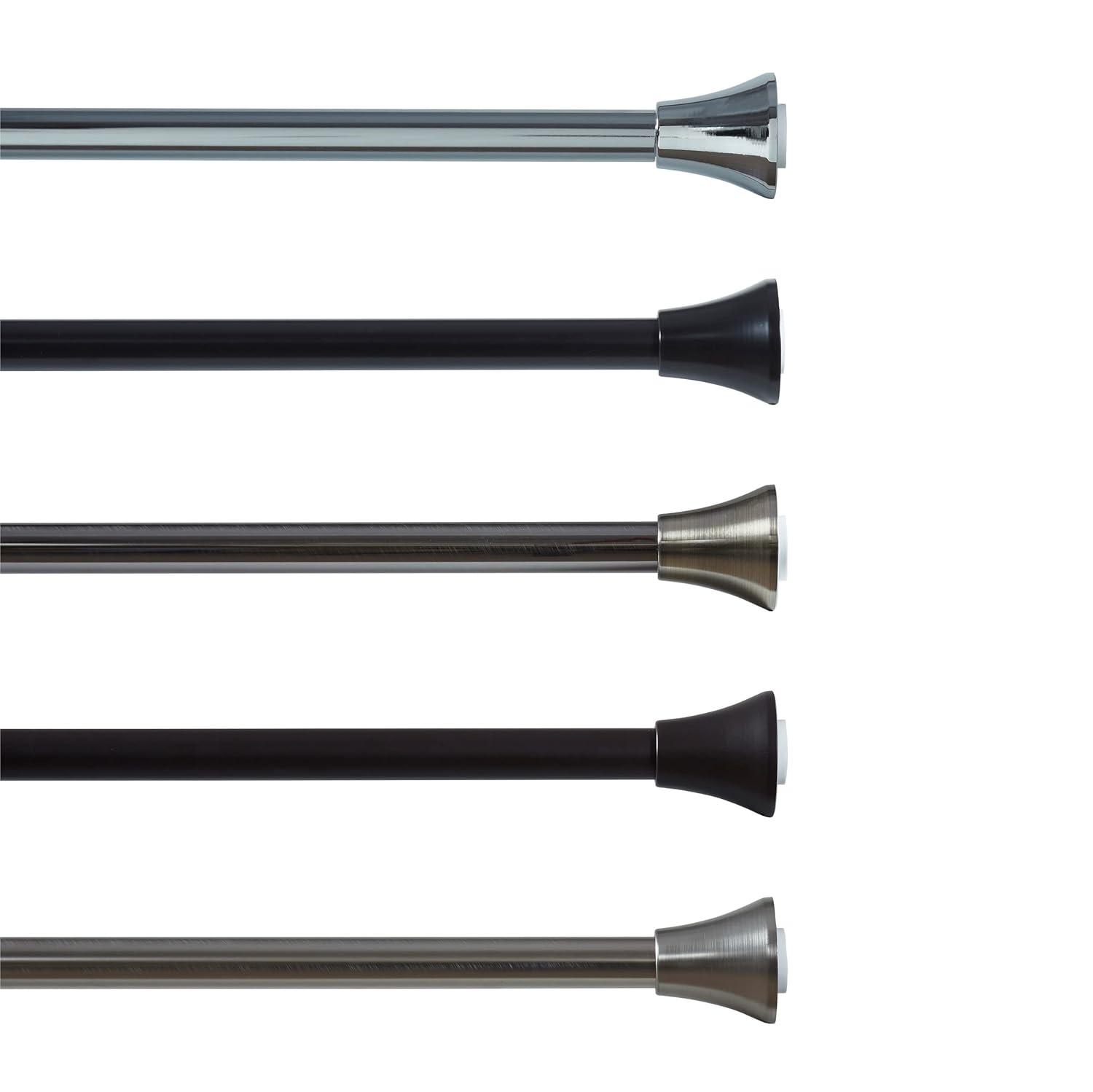 2.5'' Straight Tension Shower Curtain Rod & Hook Set