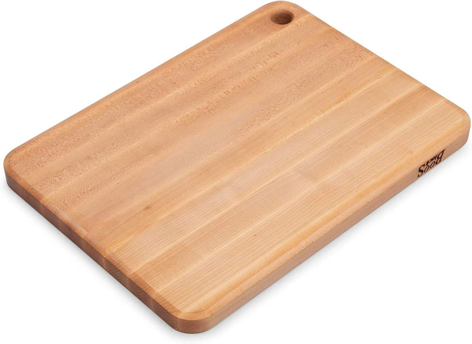 John Boos Boos Block Prestige Series Large Reversible Wood Cutting Board, 1.25-Inch Thickness, 22" x 16" x 1 1/4", Maple
