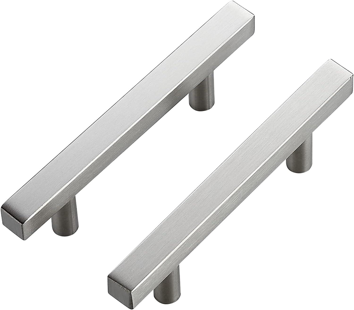 Ravinte 10 Pack 5" Cabinet Pulls Brushed Nickel Stainless Steel Kitchen Drawer Pulls Cabinet Handles 3" Hole Center