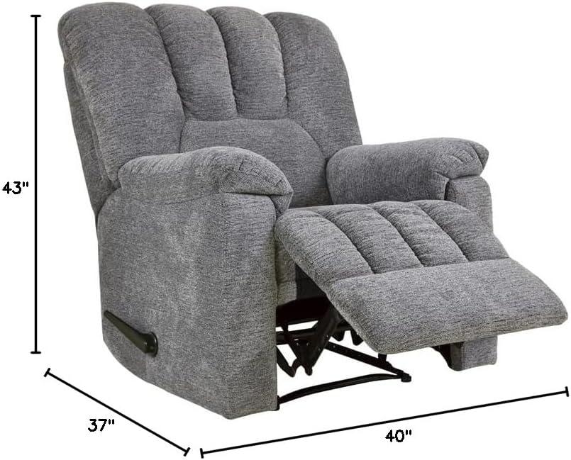 Lexicon Annaliese Chenille Recliner in Gray