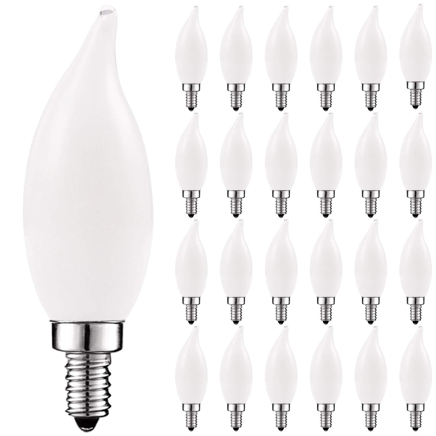 5 Watt (60 Watt Equivalent), CA11 LED, Dimmable Light Bulb, Warm White (2700K) E12/Candelabra Base