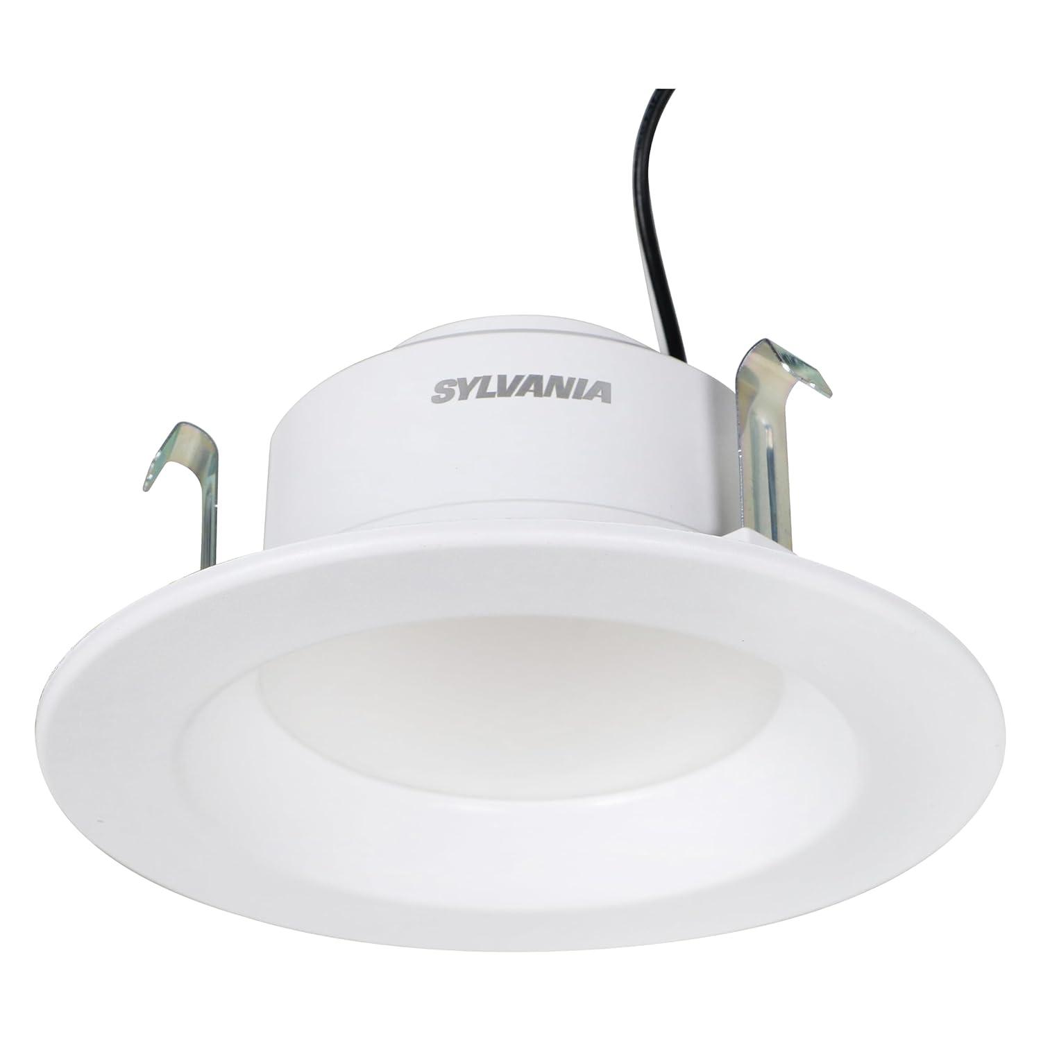 Sylvania LED/RT4/600/930/FL80 4"  LED Recessed Downlight Kit, 4", Medium Base, 3000K, 600 Lumens, Replaces R30.