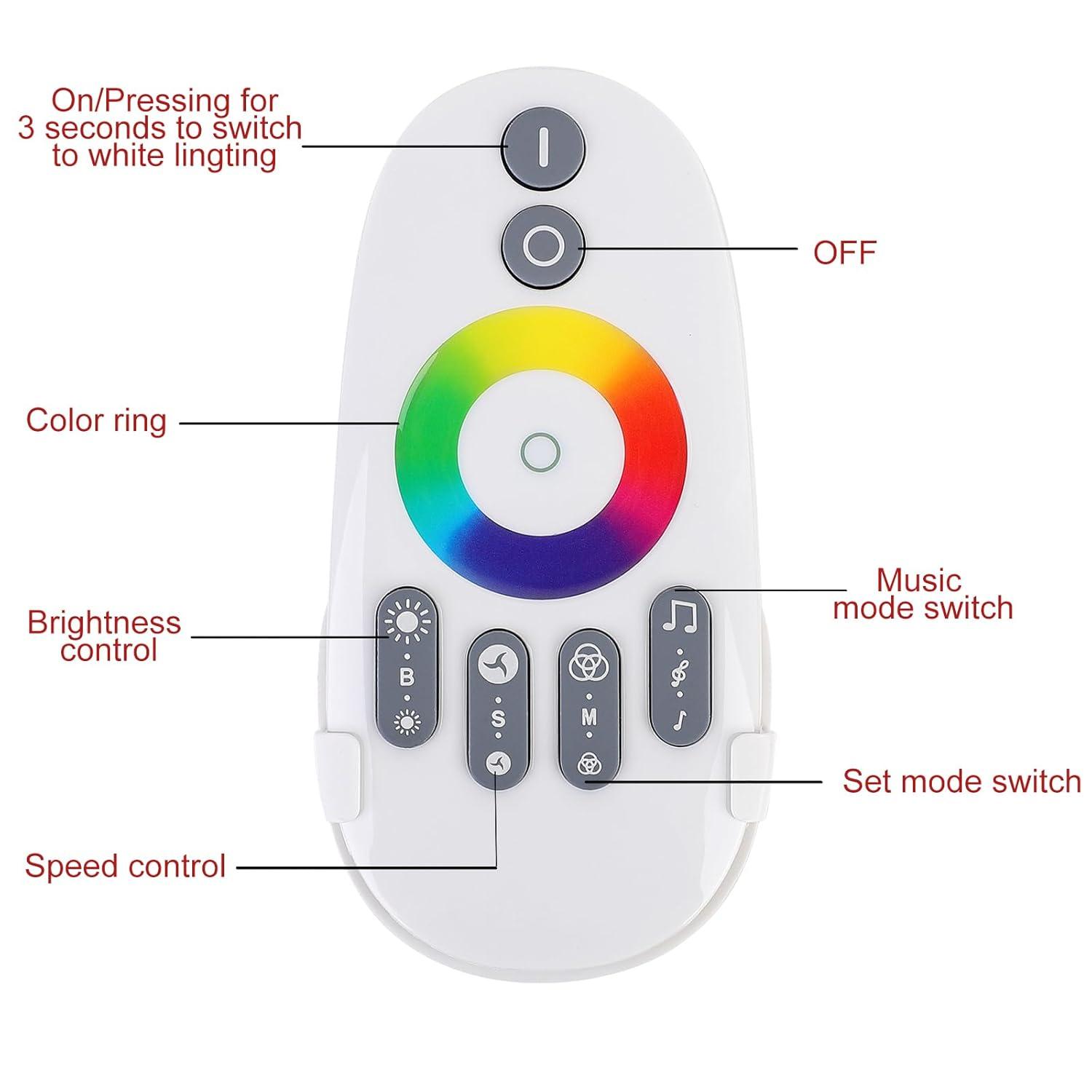 SUPERNIGHT LED RGB Music Touch Controller RF Sensitivety Backlight RF Remote Touching Color 3.5MM Audio 15 Music Modes LED Light Strip Controller