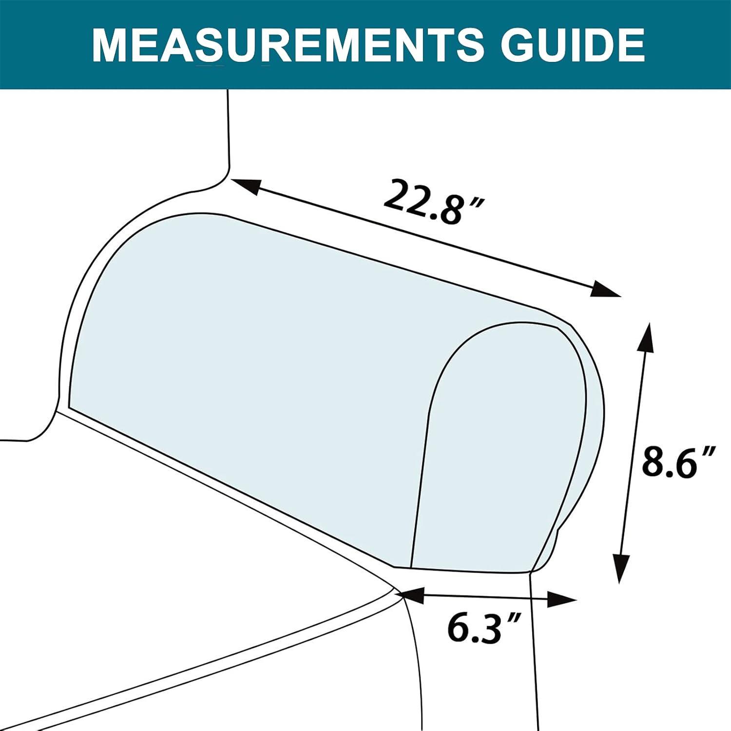 PandaTop Stretch Armrest Covers for Chairs and Sofas Couch Arm Covers for Sofa, Soft Armrest Covers Anti-Slip Furniture Protector Armchair Slipcovers Washable for Recliner Set of 2, Gray